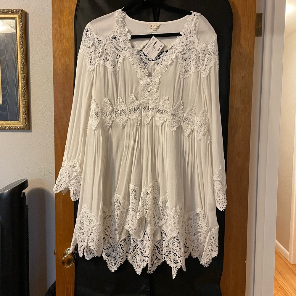 White lace tunic